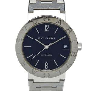 BVLGARI Men's Automatic Watch BB33SS Black Dial Stainless Steel